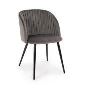 sotet szurke barsony szek modern elegans retro enterior lakas etkezo nappali etterem.jpg